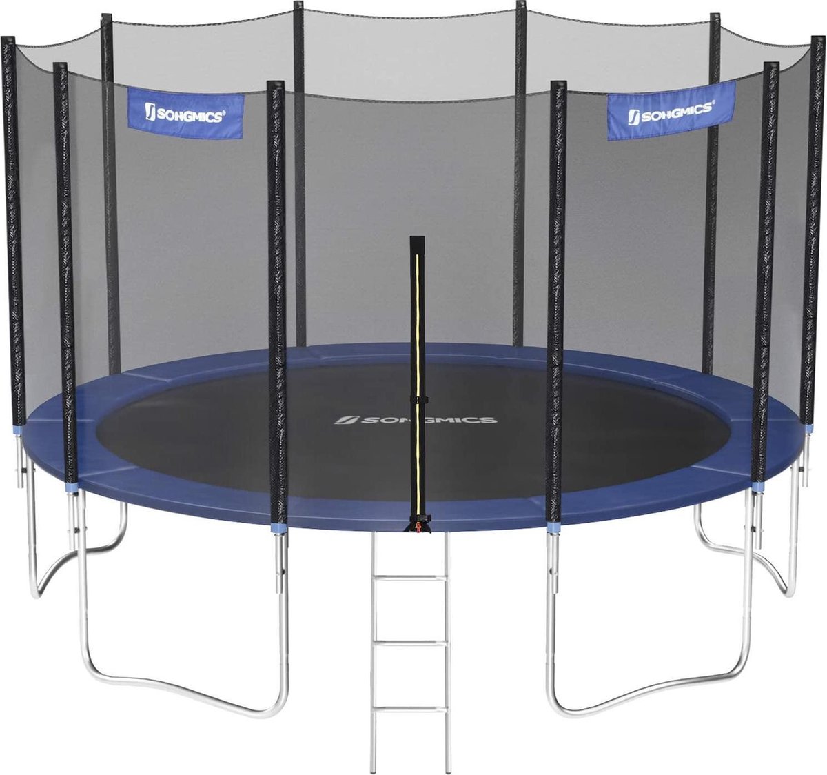 Nancys Trampoline Met Veiligheidsnet - Trampolines - Ladder - Tuin - Zwart/Blauw - Ø 427